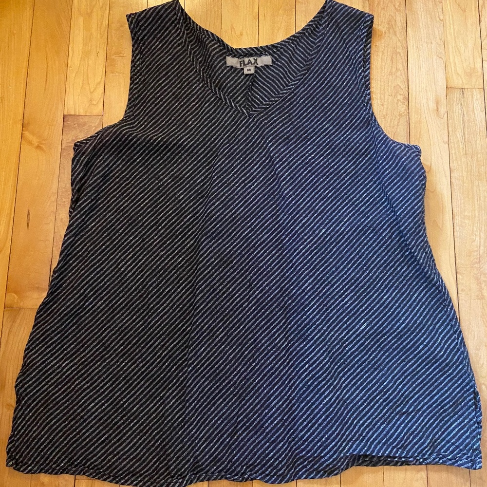 Flax v-neck tank top